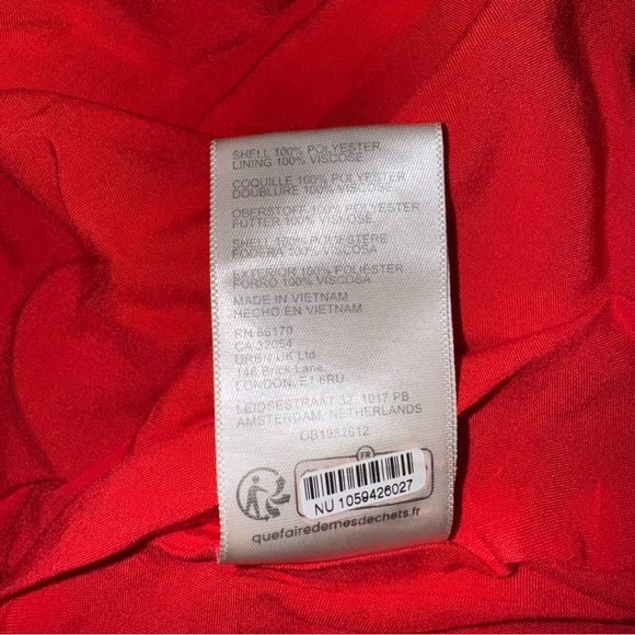 Free People Double Take Mini Dress Asymmetrical Red Sz XL - Picture 12 of 12